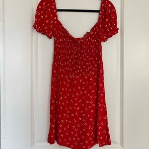 Faithfull The Brand Red Floral Dress